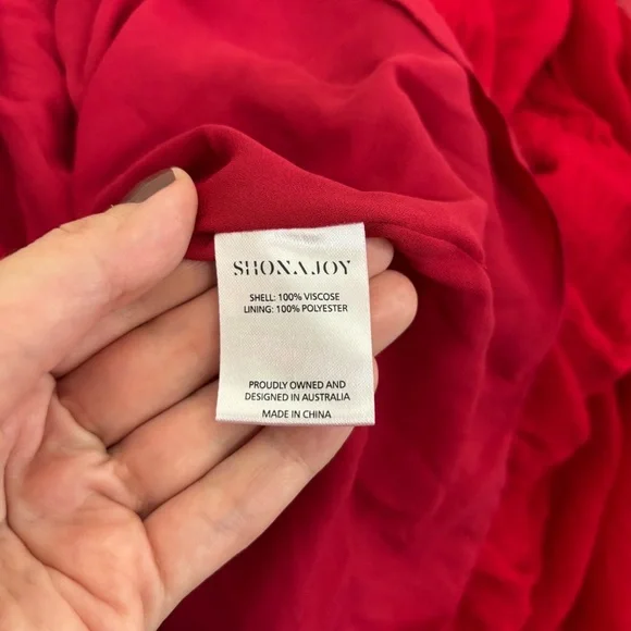 Shona Joy Lonie Long Sleeve Mini Dress in Scarlett Size 8 - Picture 13 of 15